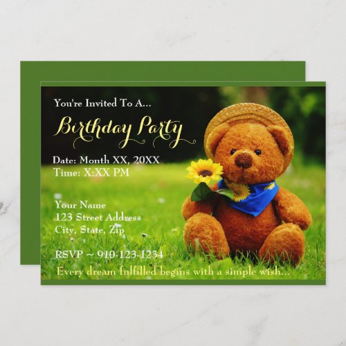 Create Your Own Birthday Party Invitation