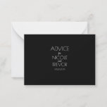 Create Your Own - Black Advice Card<br><div class="desc">Black Minimalist

From our ‘Black Minimalist’ Collection. Visit our shop for more coordinating wedding and event supplies,  decor and favors.</div>