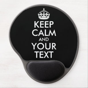 Create Your Own Black and White Keep Calm Gel Mouse Pad