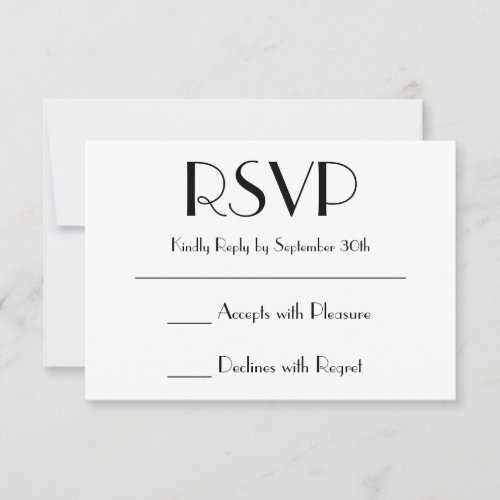 Create Your Own Black and White RSVP
