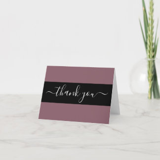 Create Your Own Black Belt Solid Color Thank You Card