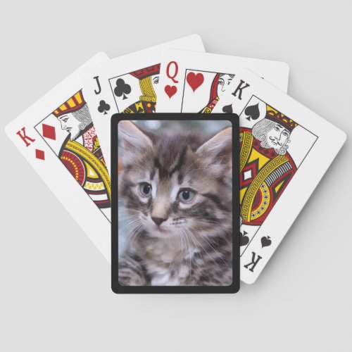 Create Your Own Black Border Pet Photo Poker Cards