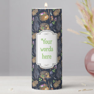 Create Your Own Black Cat Tarot Magic Pillar Candle