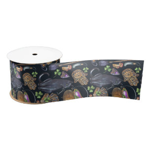 Create Your Own Black Cat Tarot Magic Satin Ribbon