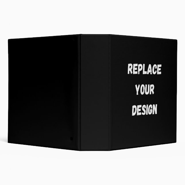  Create Your Own Black Custom Design 3 Ring Binder (Background)