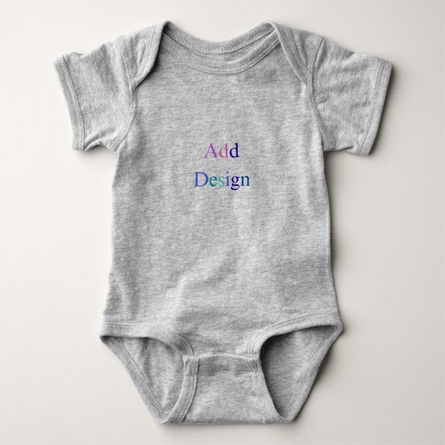  Create Your Own Black Custom Design Baby Bodysuit (Front)
