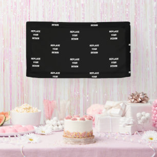 Create Your Own Black Custom Design Banner