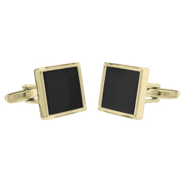 Create Your Own Black Custom Design Cufflinks (Angled)