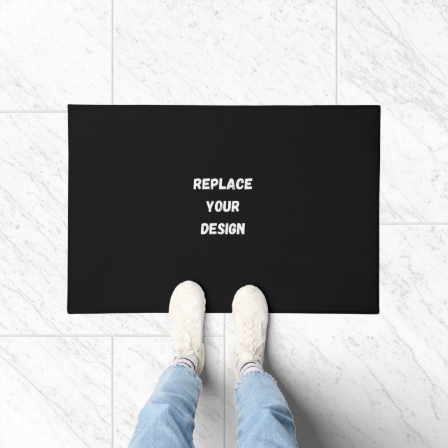  Create Your Own Black Custom Design  Doormat (Indoor)