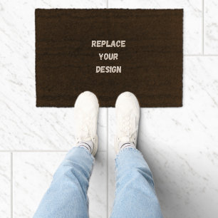  Create Your Own Black Custom Design  Fiber Doormat