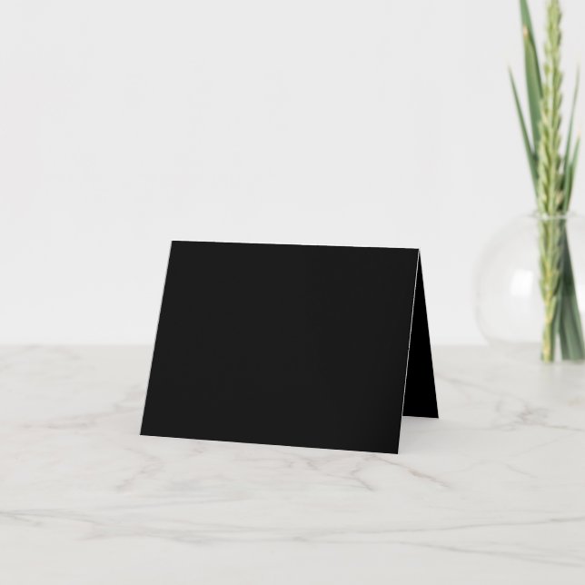 Create Your Own Black Custom Design Holiday Card (Front)