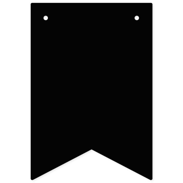 Create Your Own Black Custom Design Holiday Card Bunting Flags (Second Flag)