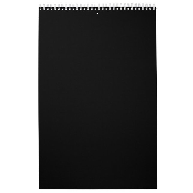 Create Your Own Black Custom Design Holiday Card Calendar (Cover)