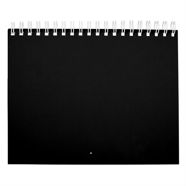 Create Your Own Black Custom Design Holiday Card Calendar (Cover)