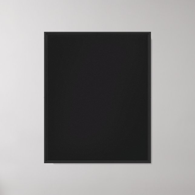 Create Your Own Black Custom Design Holiday Card Canvas Print (Front)