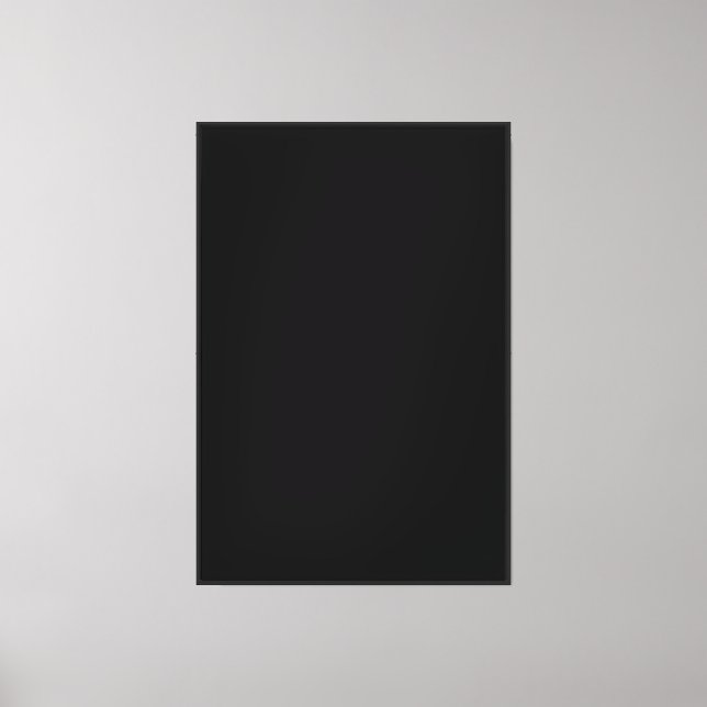 Create Your Own Black Custom Design Holiday Card Canvas Print (Front)