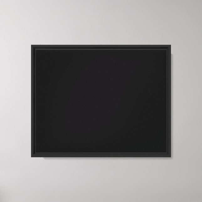 Create Your Own Black Custom Design Holiday Card Canvas Print (Front)