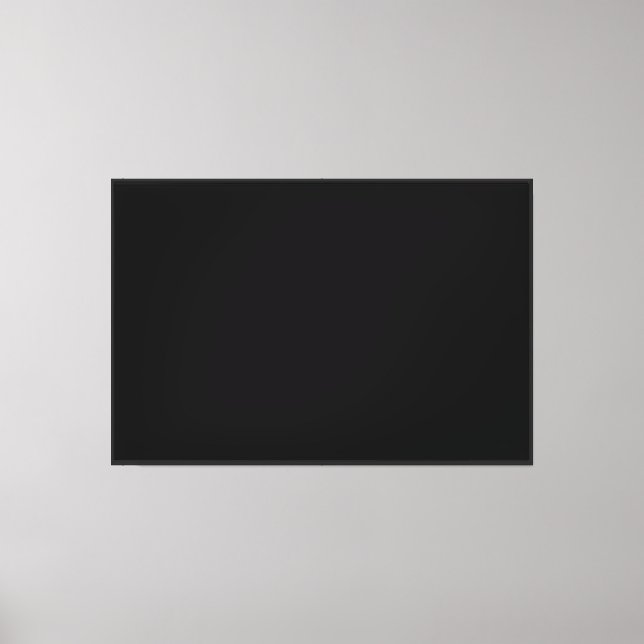 Create Your Own Black Custom Design Holiday Card Canvas Print (Front)