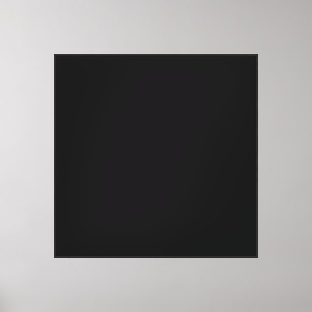 Create Your Own Black Custom Design Holiday Card Canvas Print (Front)