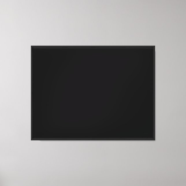 Create Your Own Black Custom Design Holiday Card Canvas Print (Front)