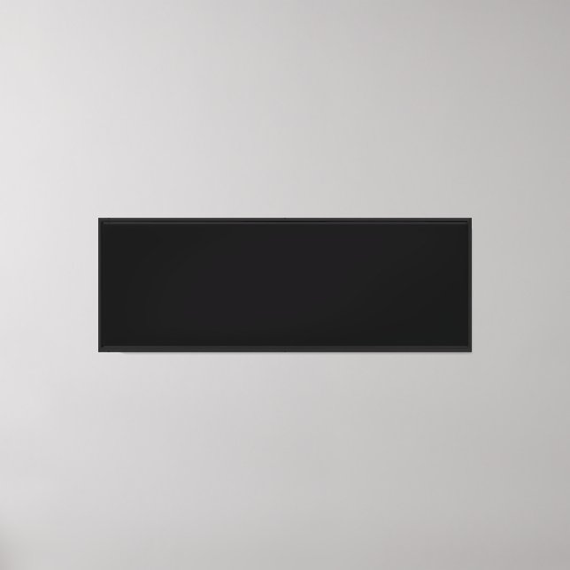 Create Your Own Black Custom Design Holiday Card Canvas Print (Front)