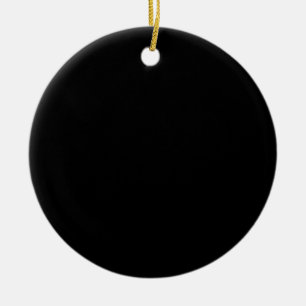 Create Your Own Black Custom Design Holiday Card Ceramic Ornament
