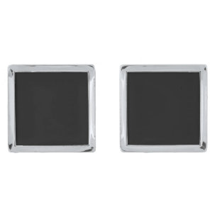 Create Your Own Black Custom Design Holiday Card Cufflinks