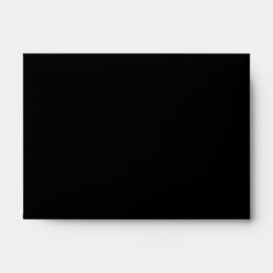 Create Your Own Black Custom Design Holiday Card Envelope