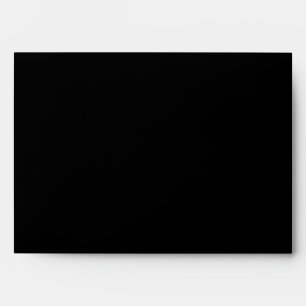 Create Your Own Black Custom Design Holiday Card Envelope
