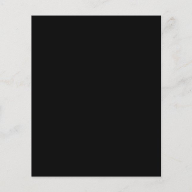 Create Your Own Black Custom Design Holiday Card Flyer (Front)