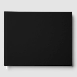 Create Your Own Black Custom Design Holiday Card Guest Book