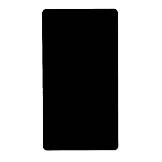 Create Your Own Black Custom Design Holiday Card Label (Front)