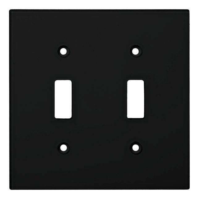 Create Your Own Black Custom Design Holiday Card Light Switch Cover (Front)