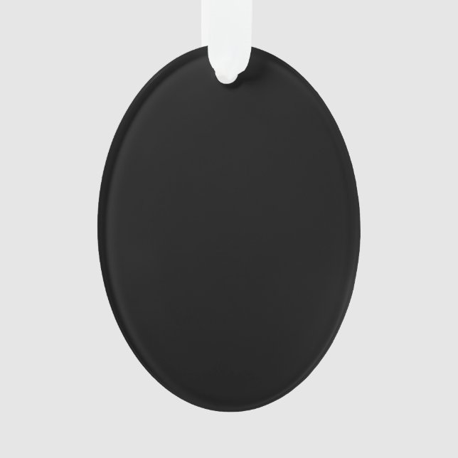 Create Your Own Black Custom Design Holiday Card Ornament (Front)