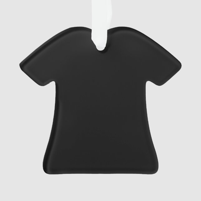 Create Your Own Black Custom Design Holiday Card Ornament (Front)