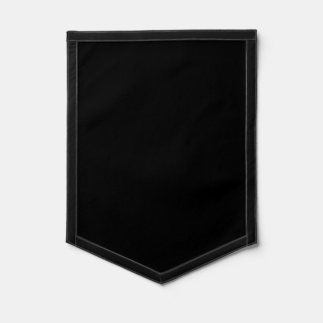 Create Your Own Black Custom Design Holiday Card Pennant (Front)