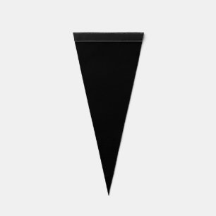 Create Your Own Black Custom Design Holiday Card Pennant Flag