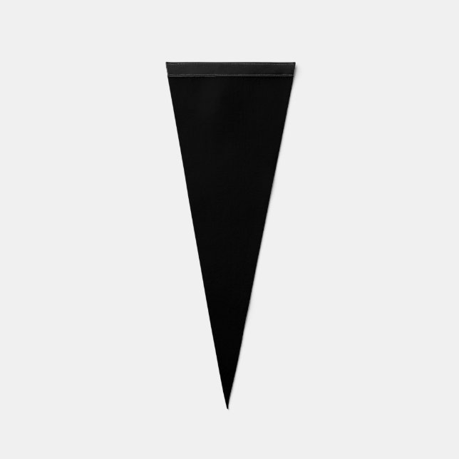 Create Your Own Black Custom Design Holiday Card Pennant Flag (Front)