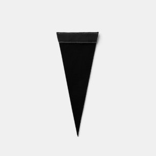 Create Your Own Black Custom Design Holiday Card Pennant Flag