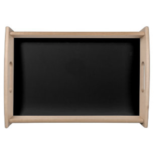 Create Your Own Black Custom Design Holiday Card Serving Tray