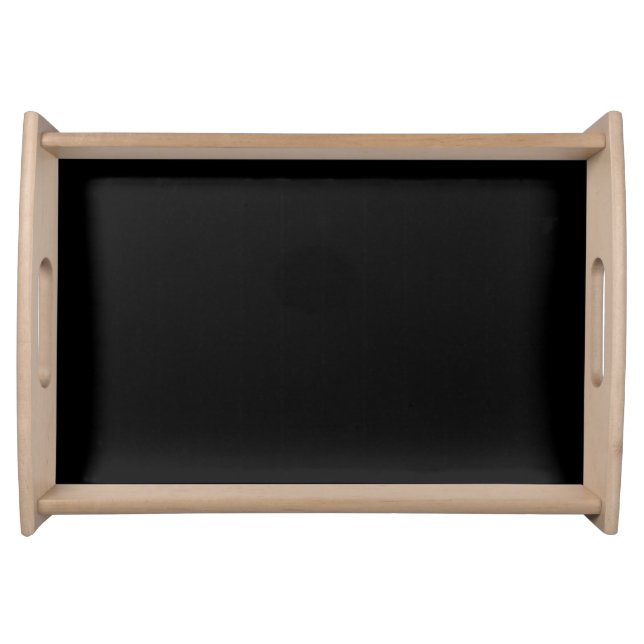 Create Your Own Black Custom Design Holiday Card Serving Tray (Front)
