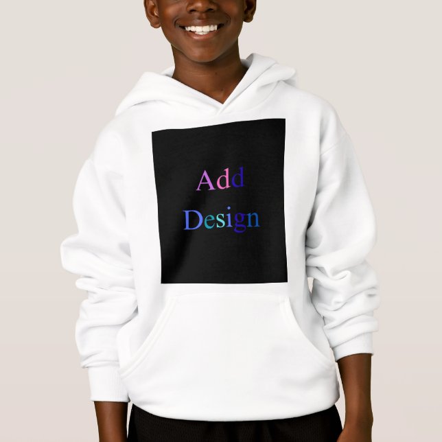 Create Your Own Black Custom Design Hoodie (Front)