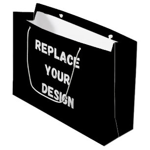  Create Your Own Black Custom Design Large Gift Bag