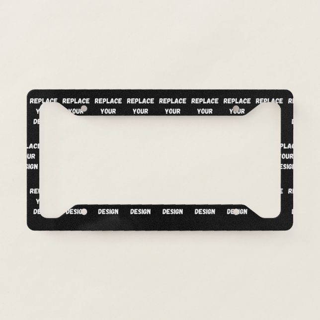  Create Your Own Black Custom Design License Plate Frame (Front)
