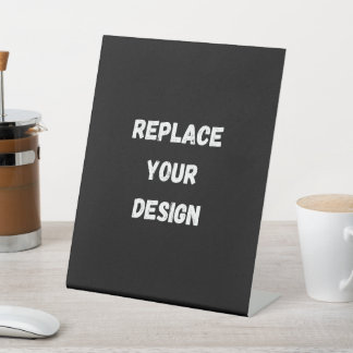 Create Your Own Black Custom Design Pedestal Sign