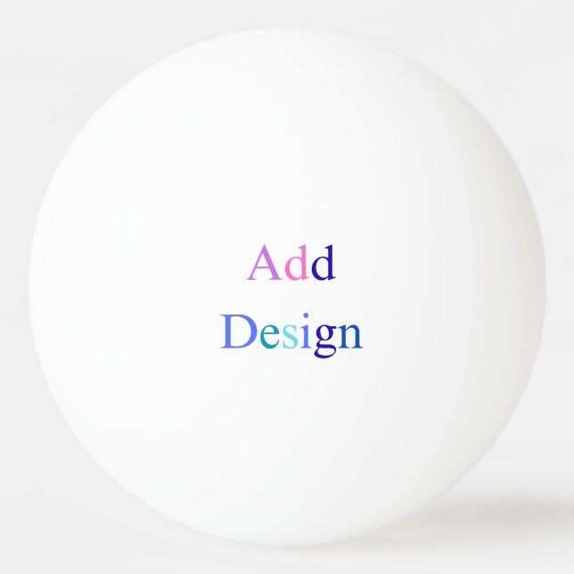 Create Your Own Black Custom Design Ping Pong Ball (Front)