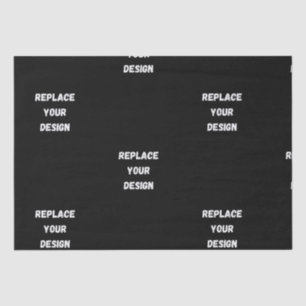 Create Your Own Black Custom Design Tissue Paper