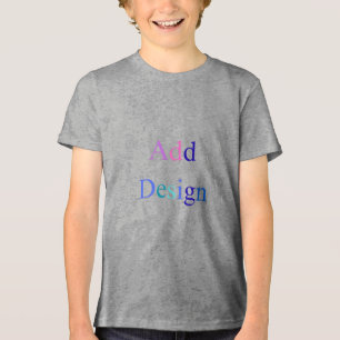  Create Your Own Black Custom Design Tri-Blend Shirt
