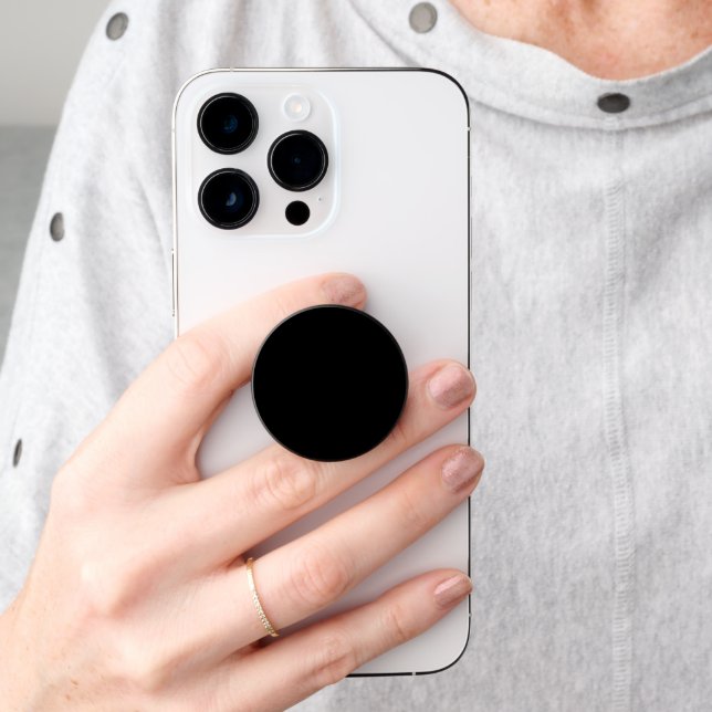 Create Your Own Black Custom PopGrip, Black PopSocket (Hand)