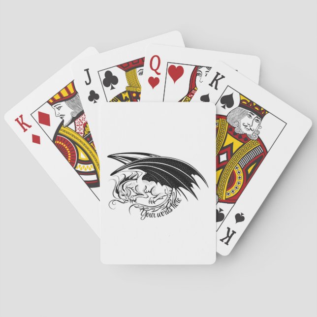 Create Your Own Black Dragon Poker Cards (Back)
